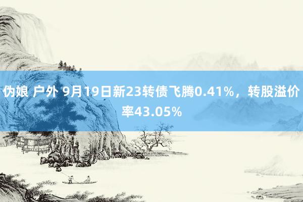 伪娘 户外 9月19日新23转债飞腾0.41%，转股溢价率43.05%