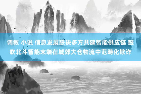 调教 小说 信息发展联袂多方共建智能供应链 鼓吹北斗智能末端在城郊大仓物流中范畴化欺诈