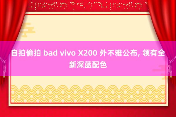 自拍偷拍 bad vivo X200 外不雅公布， 领有全新深蓝配色