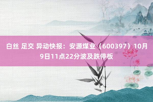 白丝 足交 异动快报：安源煤业（600397）10月9日11点22分波及跌停板