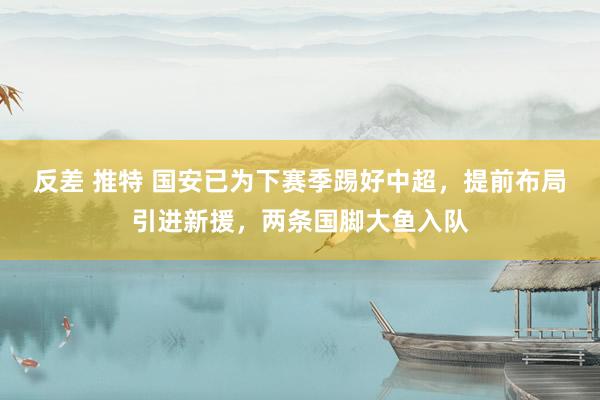 反差 推特 国安已为下赛季踢好中超，提前布局引进新援，两条国脚大鱼入队