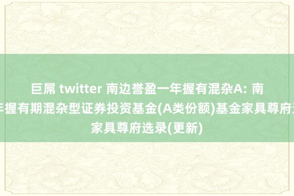 巨屌 twitter 南边誉盈一年握有混杂A: 南边誉盈一年握有期混杂型证券投资基金(A类份额)基金家具尊府选录(更新)