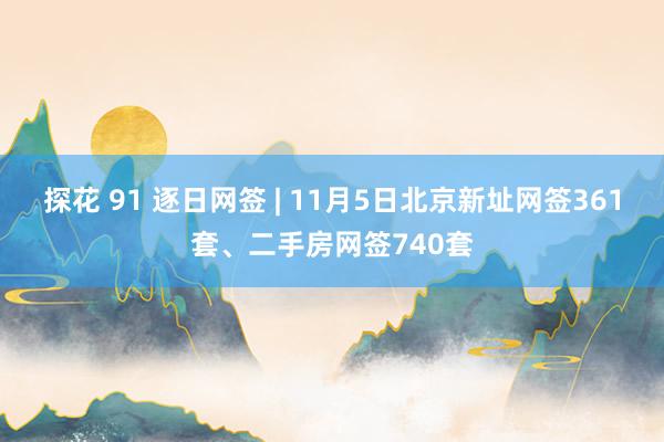 探花 91 逐日网签 | 11月5日北京新址网签361套、二手房网签740套