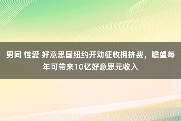 男同 性愛 好意思国纽约开动征收拥挤费，瞻望每年可带来10亿好意思元收入