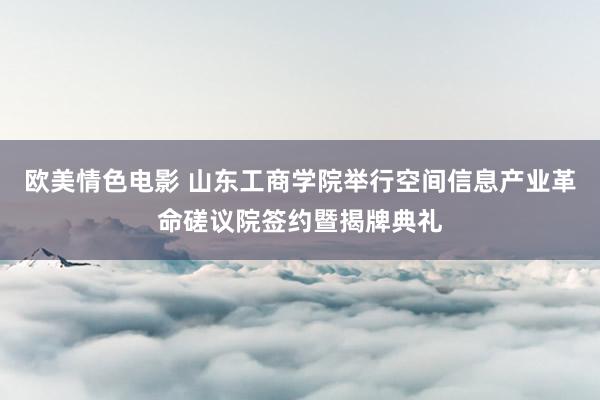 欧美情色电影 山东工商学院举行空间信息产业革命磋议院签约暨揭牌典礼